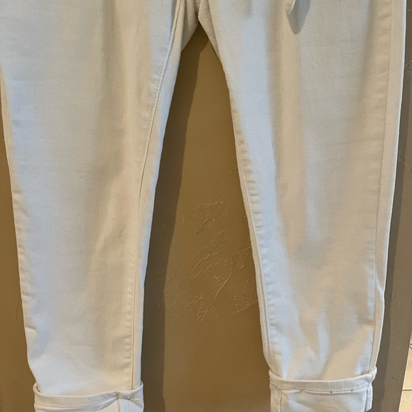 H&H Harmony & Havoc White Denim Stretch Capris Size 8 Inseam 22 Tie Belt - Picture 4 of 12